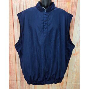 FootJoy Mens XL Navy Blue Sleeveless Golf Windbreaker Vest Lightweight
